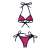 AZO2 Triangle String Bikini Set (Navy x Pink) (Fashion Doll) Item picture1