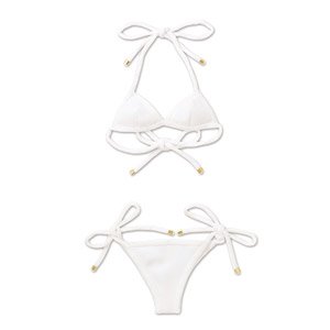 AZO2 トライアングル紐ビキニset (ホワイト) (ドール)