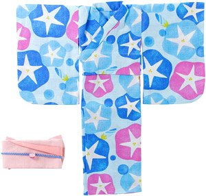 45 Yukata Set -Morning Glory and Maiden- (Sky Blue) (Fashion Doll)