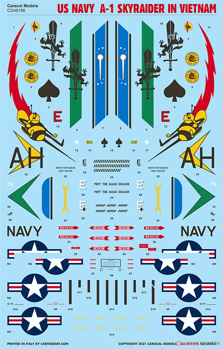 US Navy A-1 Skyraider in Vietnam (Decal) 商品画像1