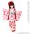 45 Yukata Set -Ribbon and Cherry Parfait- (Pink Check) (Fashion Doll) Other picture1