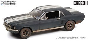 Creed II - Adonis Creed`s 1967 Ford Mustang Coupe - Matte Black w/White Stripes (Weathered) (ミニカー)