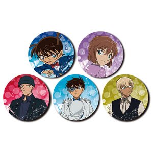 Detective Conan Can Badge (Set of 5) (Anime Toy)