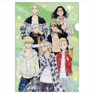 Tokyo Revengers Pastel Crayon Art A4 Clear File Assembly (Anime Toy)