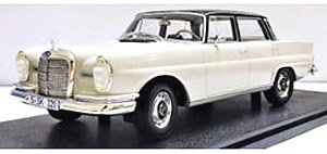 MB 220SE W111 1959-65 ホワイト/ブラックルーフ (ミニカー)