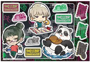 Jujutsu Kaisen Sticker Maki Zenin & Toge Inumaki & Panda Summer Vacation Ver. (Anime Toy)