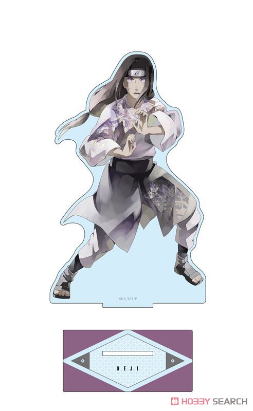 Naruto: Shippuden Big Acrylic Stand Pale Tone Series Neji Hyuga Contract Seal Ver. (Anime Toy) Item picture1