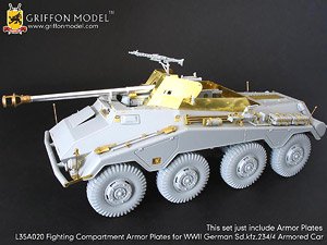 Fighting Compartment Armor Plates for WW.II German Sd.Kfz.234/4 Armored Car (Plastic model)