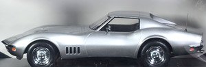 シボレー コルベット クーペ 1969 シルバー (ミニカー)