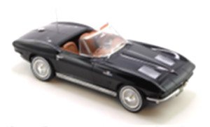 シボレー コルベット スティングレー カブリオレ 1963 ブラック (ミニカー)