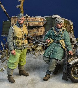 WWII ドイツ武装親衛隊 冬季装備擲弾兵セット(2体入) ハンガリー1945冬 (プラモデル)