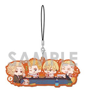 Tokyo Revengers Wachatto! Rubber Strap A. Takemichi Hanagaki & Manjiro Sano & Ken Ryuguji & Chifuyu Matsuno (Anime Toy)