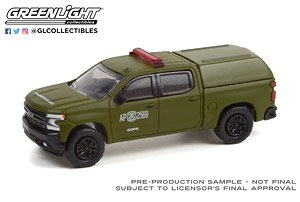 2021 Chevrolet Silverado LT Trail Boss Z71 Police with Camper Shell - Carabineros de Chile - Grupo de Operaciones Policiales Especiales (GOPE) (Diecast Car)