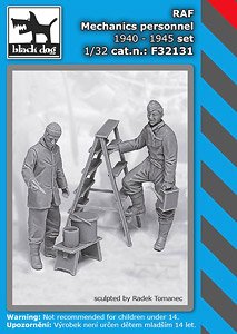 イギリス空軍 整備兵 1940～45年 2体セット (HAUF32129 + F32130) (プラモデル)