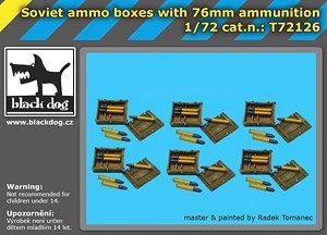 Soviet Ammo Boxes with 76mm Ammunition (Plastic model)