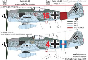 Fw190 A-8/R2 Decal Sheet (Decal)