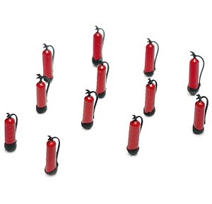211017 (N) Fire Extinguisher (12 Pieces) (Model Train)