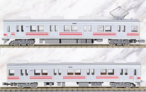 Toyama Chiho Railway Type 17480 (Front Red Stripe, #3 Formation) Two Car Formation Set (w/Motor) (2-Car Set) (Pre-colored Completed) (Model Train)