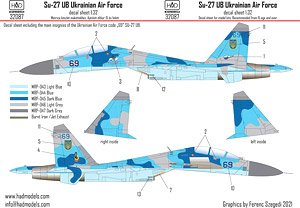 Su-27 UB Ukrain Painting `69` Decal Sheet (Decal)