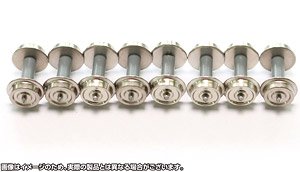 [ 8643 ] Non-Current Collector Wheels (Silver, Plastic Axle) (8 Pieces for 2 Car) (Model Train)