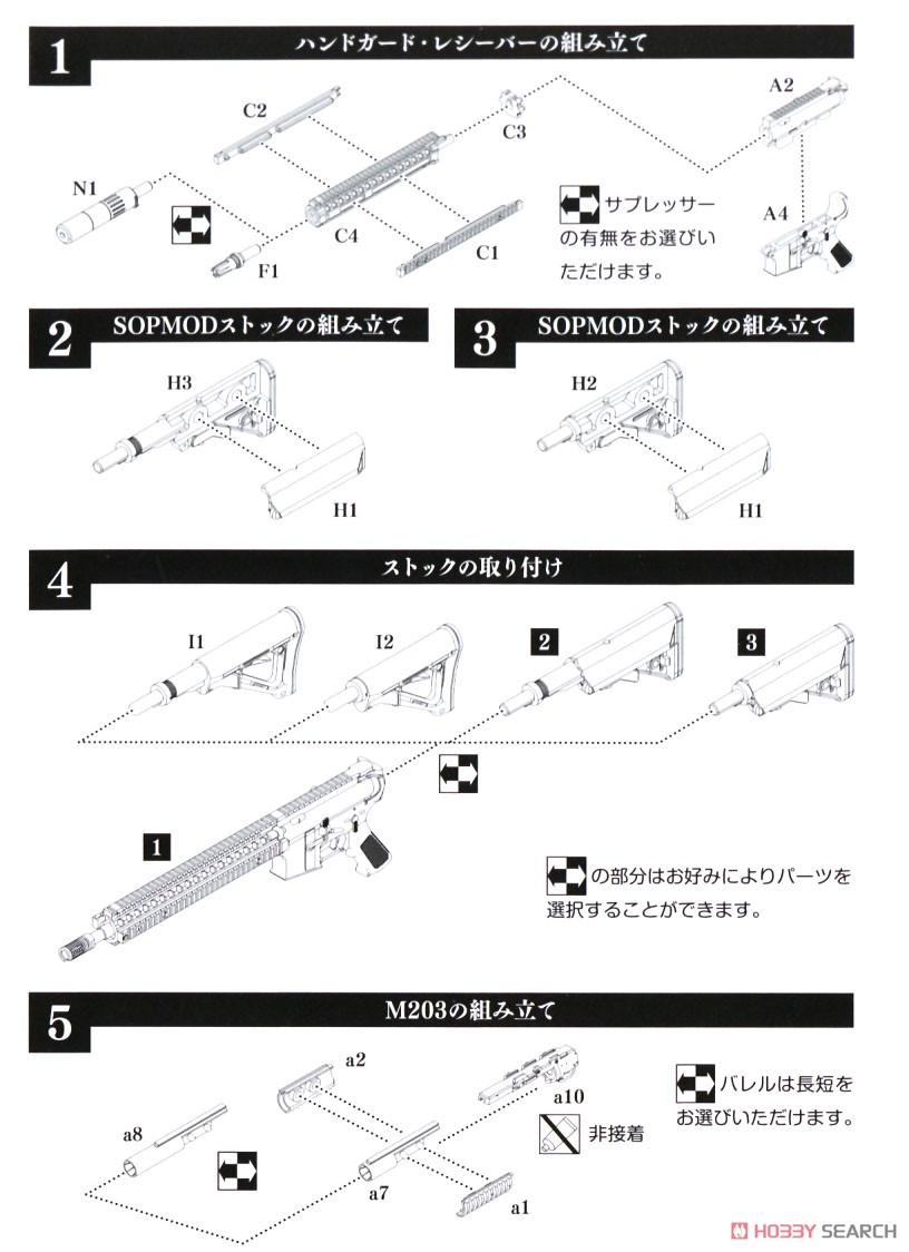 1/12 Little Armory (LS05) M4A1 Miyo Asato Mission Pack (Plastic model) Assembly guide1