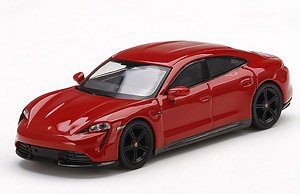 Porsche Taycan Turbo S Carmine Red (LHD) (Diecast Car)