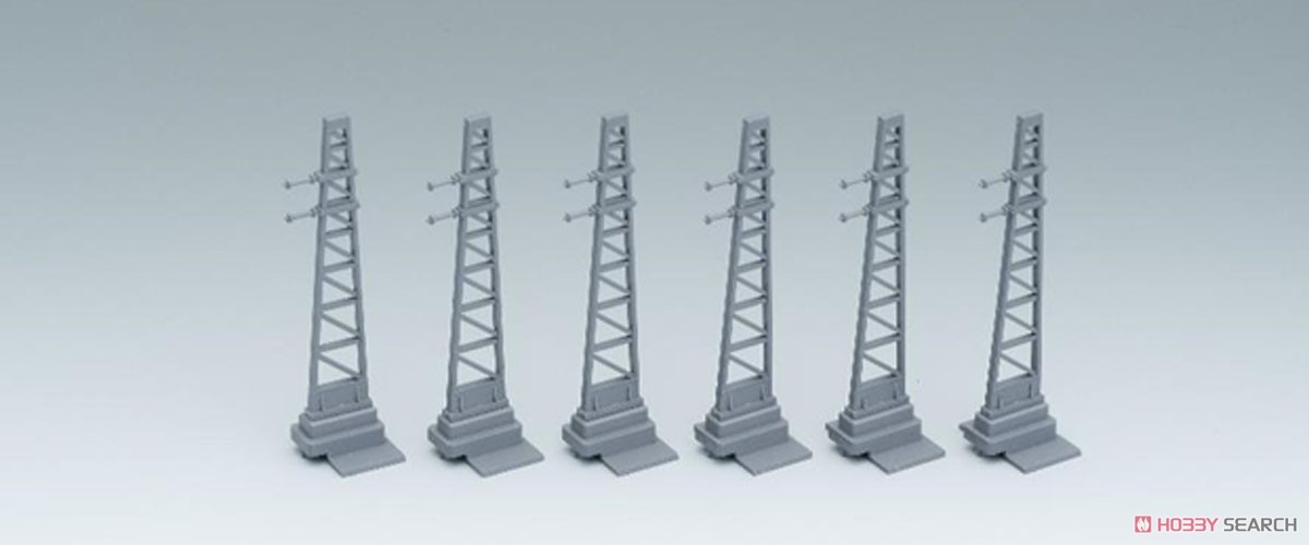 終端架線柱 (6本セット) (鉄道模型) 商品画像1