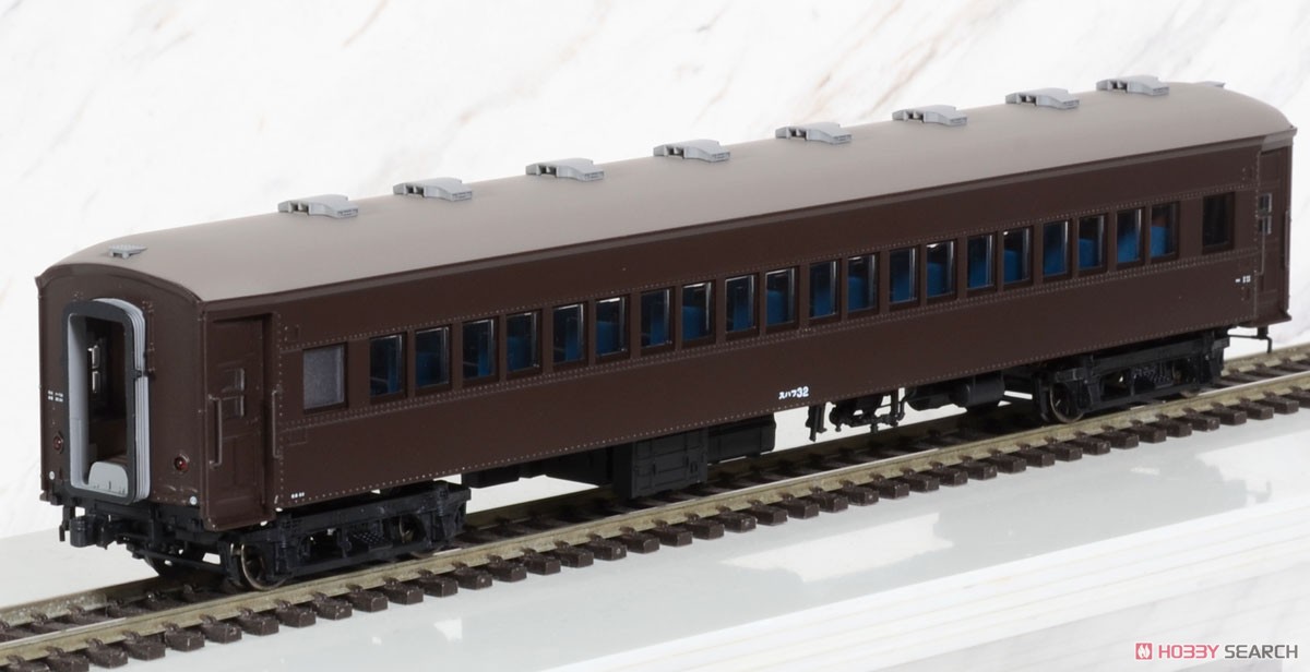 1/80(HO) J.N.R. Passenger Car Series SUHA32 Type SUHAFU32 Arch Roof, J.N.R. Grape Color #2, Prototypal Door (SG) (Model Train) Item picture2