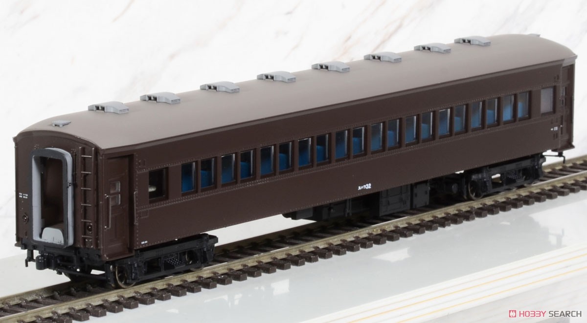 1/80(HO) J.N.R. Passenger Car Series SUHA32 Type SUHAFU32 Arch Roof, J.N.R. Grape Color #2, Prototypal Door (SG) (Model Train) Item picture3