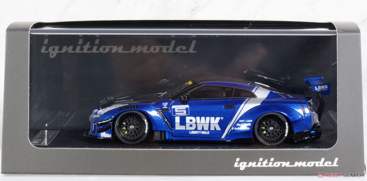 LB-WORKS Nissan GT-R R35 type 2 Blue (ミニカー) パッケージ1