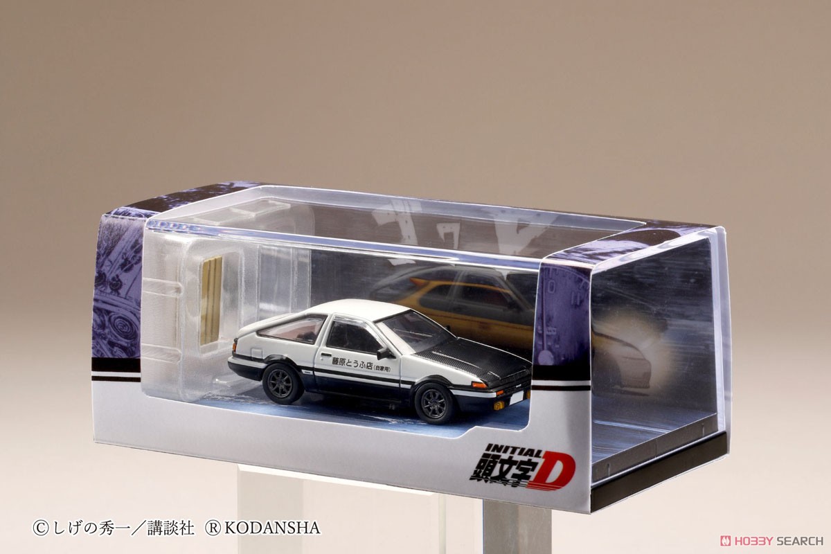 トヨタ スプリンター トレノ GT APEX (AE86) 頭文字D PROJECT D / 4A-GE 5 バルブ ディスプレイモデル付き (ミニカー) パッケージ1