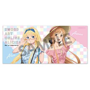 Sword Art Online: Alicization - War of Underworld Microfiber Sports Towel Asuna & Alice Casual Wear Ver. (Anime Toy)