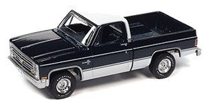1985 Chevy Silverado Dark Blue / White (Diecast Car)