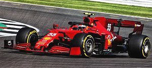 Scuderia Ferrari SF21 No.55 Scuderia Ferrari British GP 2021 Carlos Sainz Jr. (Diecast Car)