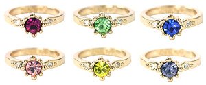 Kumamate Ring Collection for Plush / Birthstone Color Ver.B (Set of 6) (Anime Toy)
