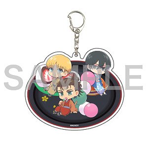 Big Acrylic Key Ring [Attack on Titan] 09 Japanese Sweets Ver. Eren & Mikasa & Armin (Mini Chara) (Anime Toy)