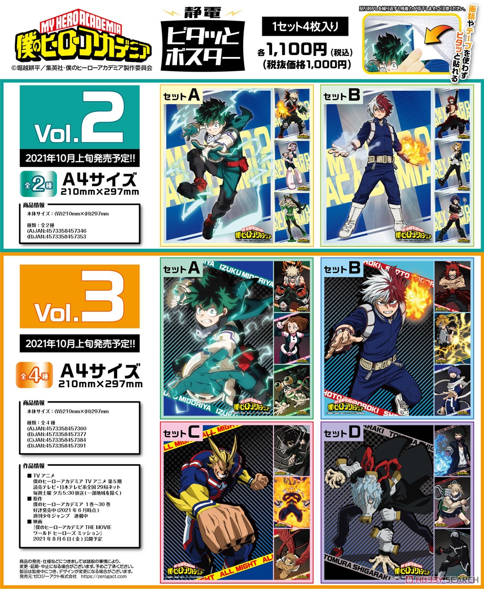 My Hero Academia Electrostatic Pitatto Poster Vol.3 A (Anime Toy) Other picture2