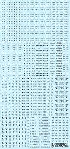 1/100 RB03 Caution Decal One Color Dark Gray (Material)