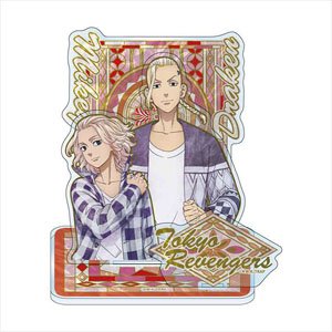 Tokyo Revengers Brillant Glass Art Acrylic Diorama Mikey & Draken (Anime Toy)