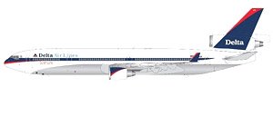 MD-11 デルタ航空 N812DE `interim`塗装 polished belly (完成品飛行機)