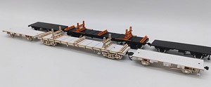 1/80(HO) CHIKI6000, CHI1000 Rail Transporter Three Car Set Paper Kit (3-Car Unassembled Kit) (Model Train)