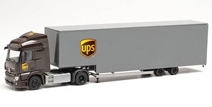 (HO) メルセデスベンツ アクトロス Streamspace 2.3 ジャンボ ボックスセミトレーラー `UPS` (鉄道模型)