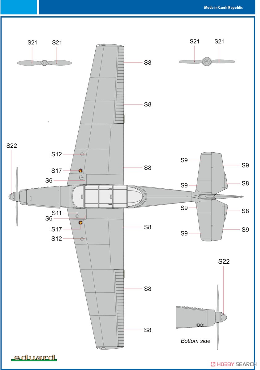 ズリン Z-226 データステンシルデカール (エデュアルド用) (デカール) 設計図2