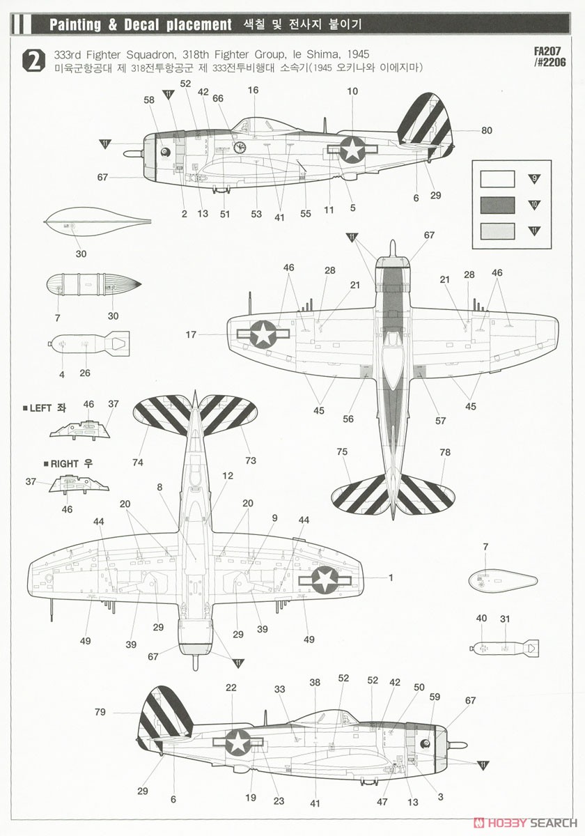P-47N サンダーボルト `エクスペクテッド・グース` (プラモデル) 塗装2
