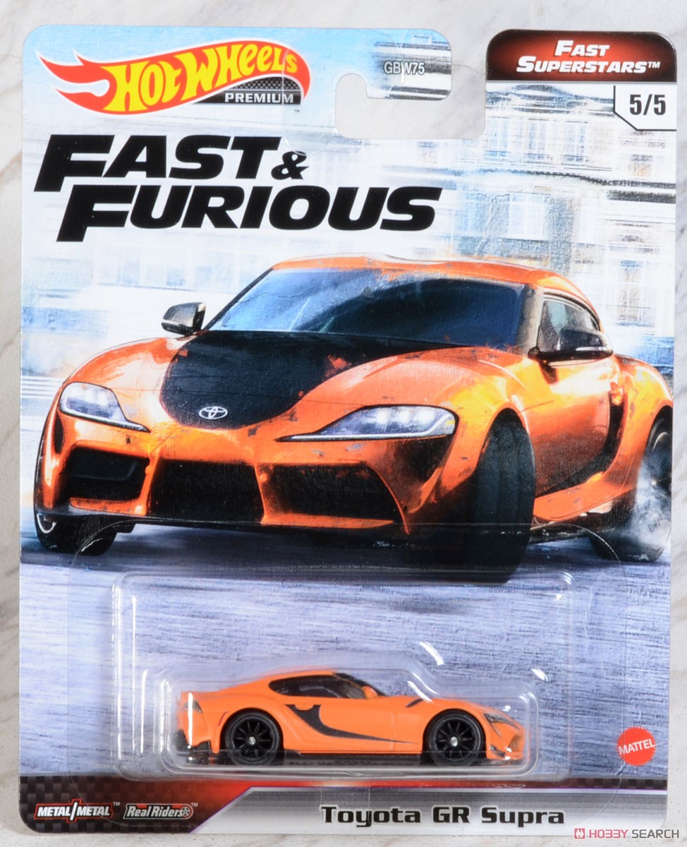 HW The Fast and the Furious Premium Fast Super Stars Toyota GR Supra (Toy) Package2