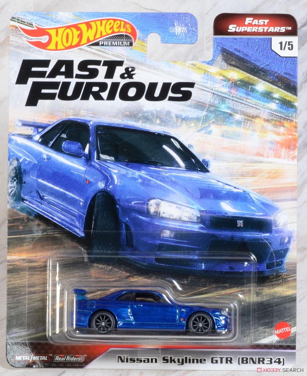 HW The Fast and the Furious Premium Fast Super Stars Nissan Skyline GTR (BNR34) (Toy) Package1
