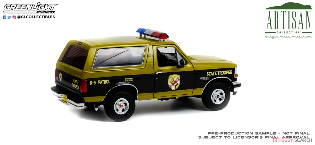 1996 Ford Bronco - Maryland State Police State Trooper - Bloodhound Search Team K-9 Patrol (ミニカー) 商品画像2