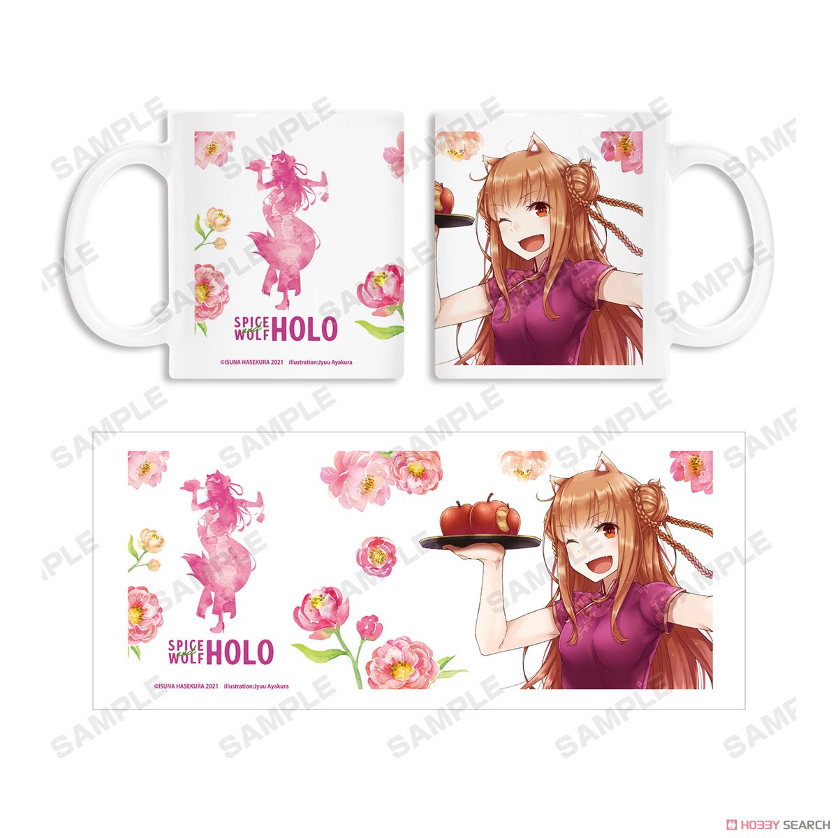 Spice and Wolf Jyuu Ayakura [Especially Illustrated] Holo China Dress Ver. Mug Cup (Anime Toy) 商品画像3