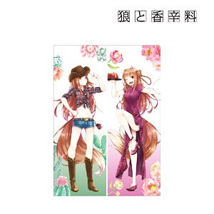 狼と香辛料 文倉十先生 描き下ろしイラスト ホロ ウェスタンガール＆チャイナドレスver. クリアファイル (キャラクターグッズ)