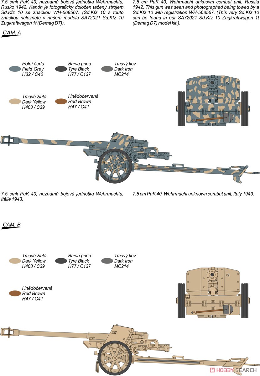 7.5cm PaK40 対戦車砲 (プラモデル) 塗装1